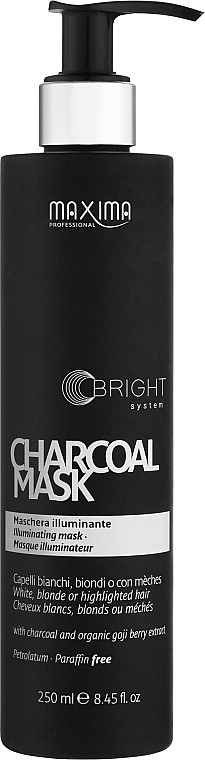 Маска для надання холодних відтінків світлому волоссю - Maxima Charcoal Mask — фото N1