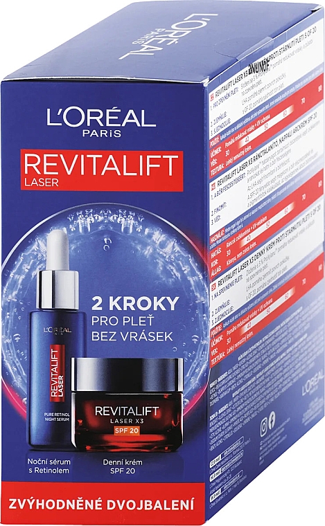 Набір - L'Oreal Paris Revitalift Laser X3 (f/cr/50ml + f/serum/30ml) — фото N1