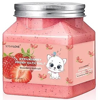 Скраб для тіла з морською сіллю та екстрактом полуниці - Sersanlove Strawberry Fresh Bath Salt — фото N1