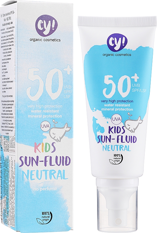Сонцезахисний флюїд для дітей - Ey! Organic Cosmetics Kids Sun Fluid Neutral SPF 50+ — фото N1