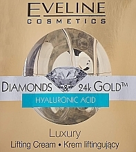 Крем з ефектом ліфтингу для обличчя, шиї та декольте - Eveline Cosmetics Diamonds & 24k Gold Luxury Lifting Cream — фото N1