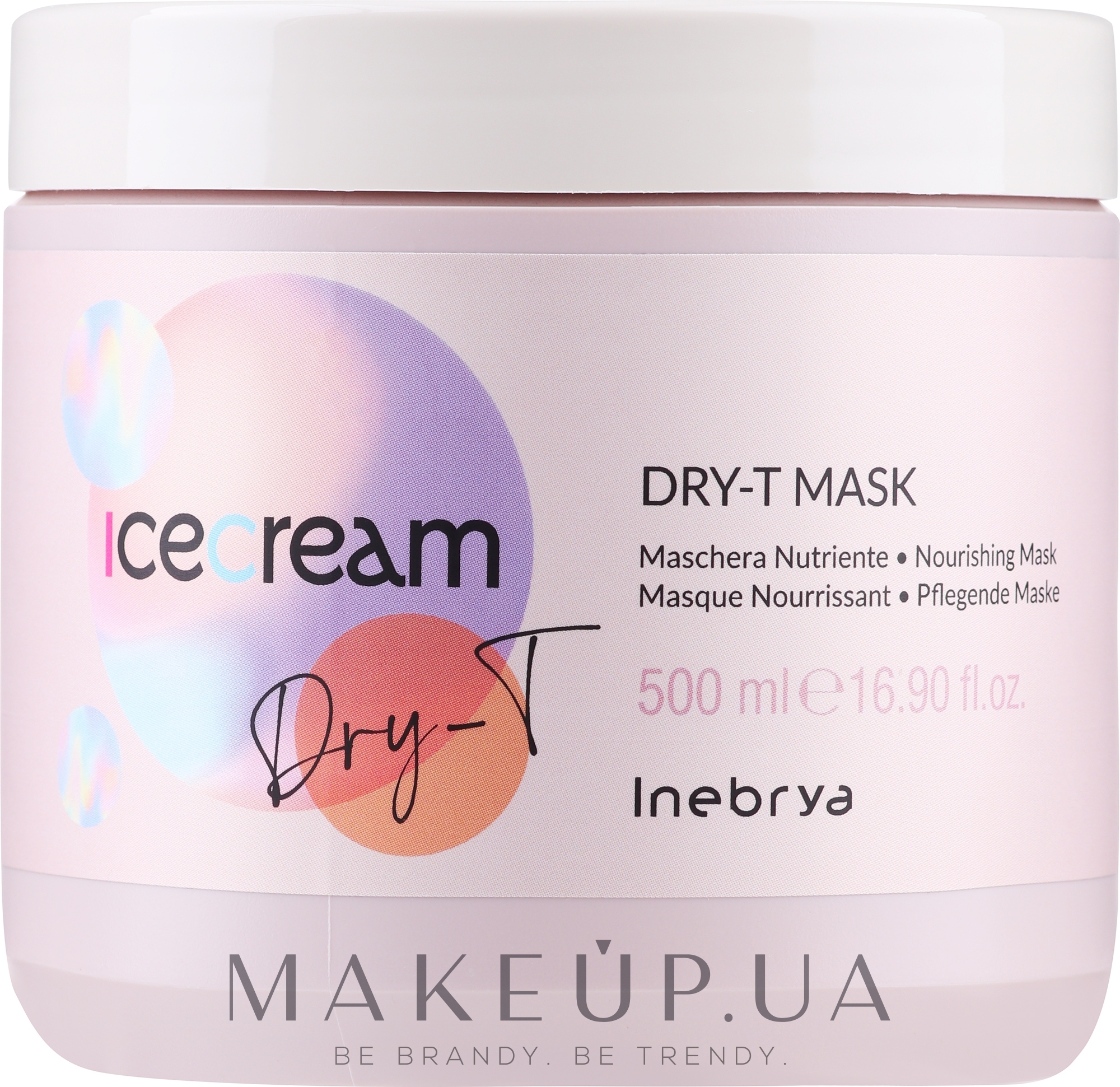 Маска для сухих, окрашенных и вьющихся волос - Inebrya Ice Cream Dry-T Mask — фото 500ml