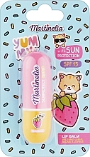 Бальзам для губ со вкусом клубники - Martinelia Yummy Lip Balm Sun Protect SPF15 — фото N1