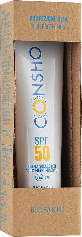 Сонцезахисний крем з мінеральними фільтрами - Bioearth Consho Sun High Protection SPF 50 — фото N2