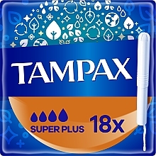 Тампоны с аппликатором, 18 шт. - Tampax Compak Super Plus — фото N1