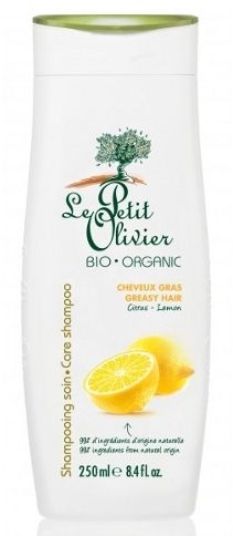 Шампунь для жирных волос - Care shampoo "Le Petit Olivier Organic" Lemon