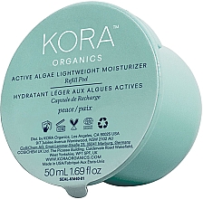 Парфумерія, косметика Легкий зволожувальний крем з водоростями - Kora Organics Active Algae Lightweight Moisturizer (змінний блок)