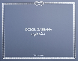 Dolce & Gabbana Light Blue Pour Homme - Набор (edt/125ml + sh/gel/50ml + ash/balm/50ml) — фото N1