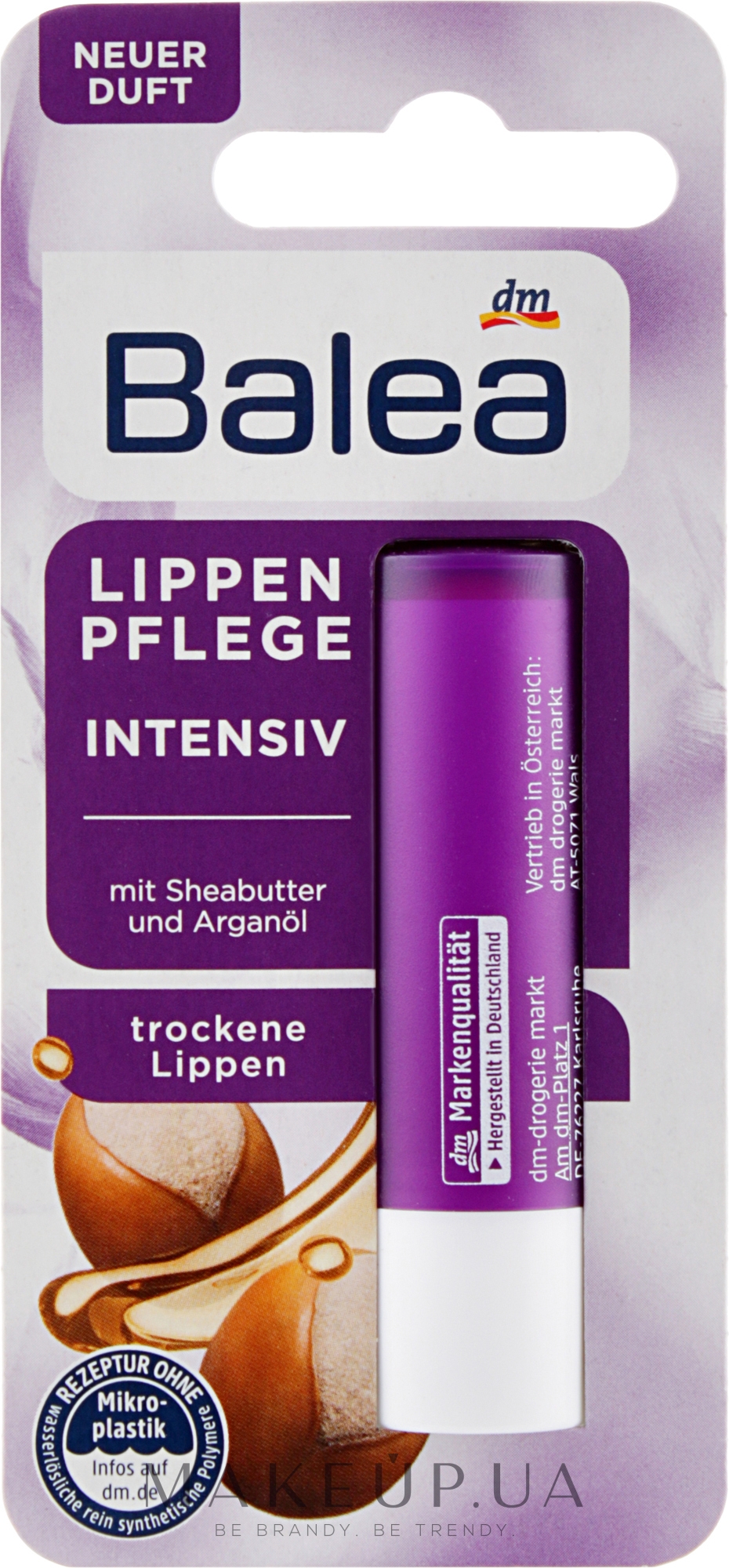 Бальзам для губ - Balea Intensiv Lippen Pflege — фото 4.8g