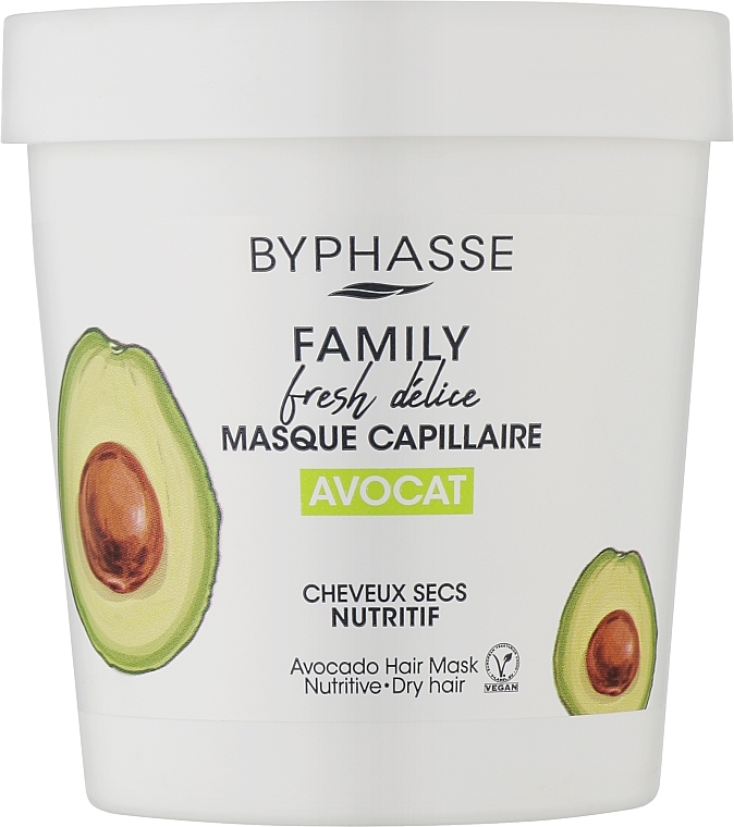 Маска для сухого волосся з авокадо - Byphasse Family Fresh Delice Mask