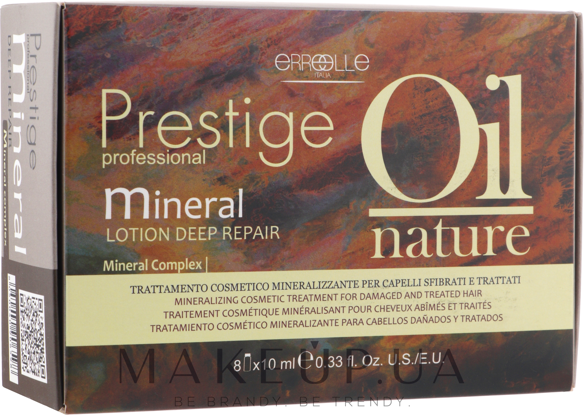 Ампули для лікування пошкодженого волосся - Erreelle Italia Prestige Oil Nature Mineral — фото 8x10ml