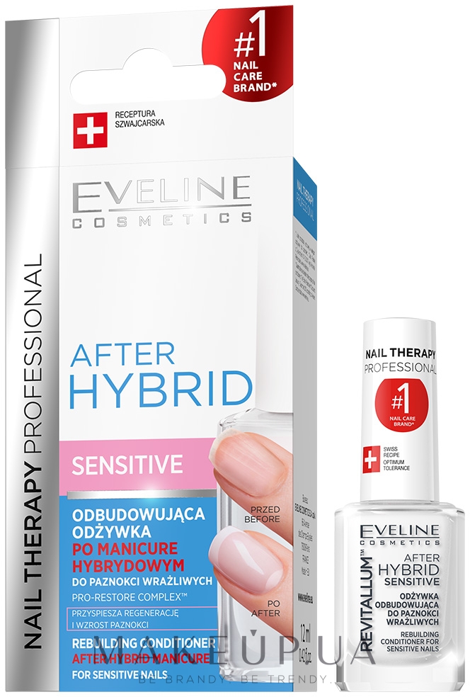 Відновлювальний кондиціонер для нігтів - Eveline Cosmetics After Hybrid Rebuilding Conditioner — фото 12ml