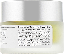 Гель для очей "Зелений чай" - H2Organic Green Tea Gel For Eye Anti-Age Effect — фото N2