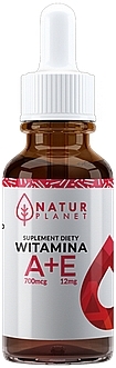 Дієтична добавка, вітаміни A + E - Natur Planet Vitamin A+E — фото N1