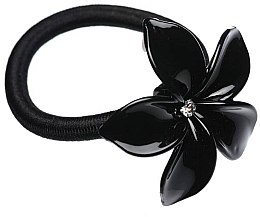 Духи, Парфюмерия, косметика Зажим эластичный для волос "Black" - Kosmart Medium Size Flower Shape Hair Elastic With Decoration