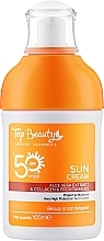 Крем для обличчя та тіла з алоє вера та колагеном - Top Beauty Sun Cream For Face And Body Aloe Vera Extract & Collagen SPF 50  — фото N1