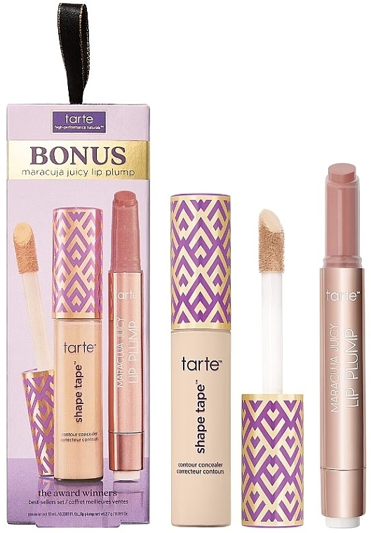 Набір - Tarte Cosmetics The Award Winners Bestsellers Set 16N (conc/10ml + lip/plump/2,7g) — фото N1