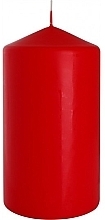 Свеча цилиндрическая 80x150 мм, красная - Bispol — фото N1