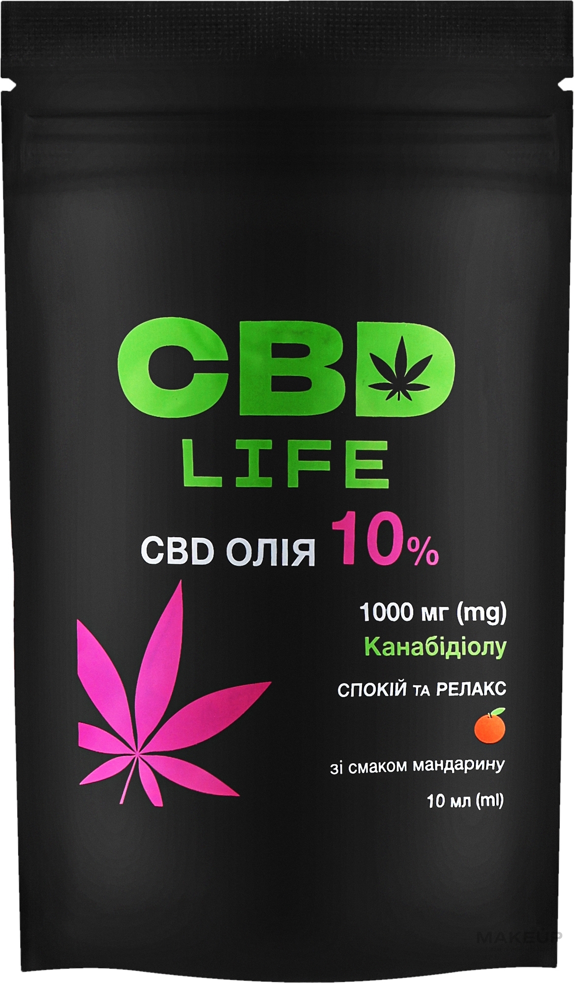 Диетическая добавка CBD масло 10% со вкусом мандарина - CBD Life — фото 10ml