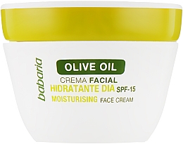 Зволожувальний денний крем для обличчя SPF15 - Babaria Moisturising Day Cream With Olive Oil — фото N2