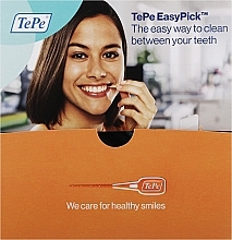 УЦІНКА Силіконові зубочистки в диспенсері-боксі, помаранчеві - TePe EasyPick XS/S * — фото N1