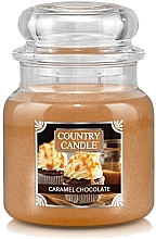 Парфумерія, косметика Ароматична свічка в банці - Country Candle Caramel Chocolate