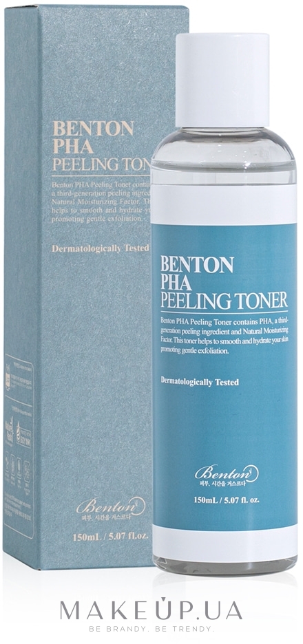 Тонер-ексфоліант із лактобіоновою кислотою - Benton PHA Peeling Toner — фото 150ml