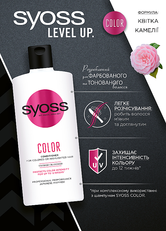 Бальзам для окрашенных и тонированных волос - Syoss Color Tsubaki Blossom Conditioner — фото N5