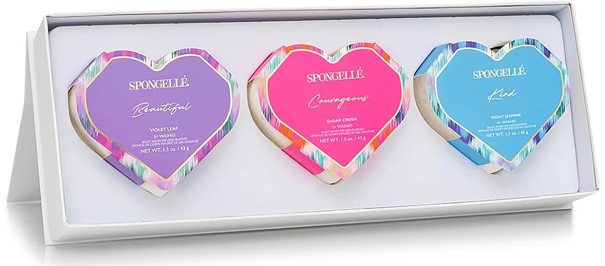 Набор - Spongelle Heart Collection For My Mom Gift Set 2 (sponge/3x43g) — фото N3