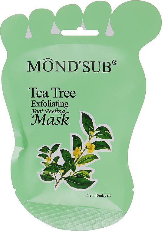 Відлущувальна маска-пілінг для ніг з екстрактом чайного дерева - Mond'Sub Tea Tree Exfoliating Foot Peeling Mask — фото N1