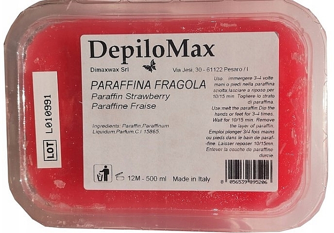 Косметичний парафін "Полуниця" - DimaxWax DepiloMax Parafin Strawberry — фото N1