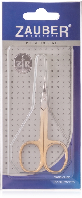Ножницы для кутикул золотые, 01-104 - Zauber Premium — фото N1