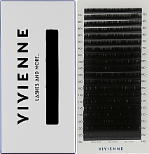 Парфумерія, косметика Накладні вії "Elite", чорні, 20 ліній (mix, 0.07, C + , (7-13)) - Vivienne 