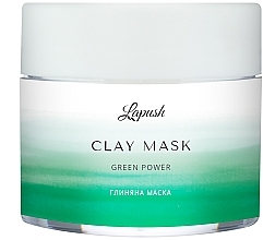 Парфумерія, косметика Глиняна маска для обличчя із зеленою глиною і спіруліною - Lapush Green Power Clay Mask