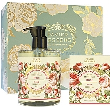 Духи, Парфюмерия, косметика Набор - Panier Des Sens Rose Set (soap/500ml + candle/180g)