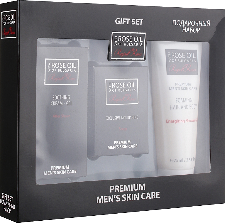 Набір - BioFresh Regina Roses Men Gift Kit (sh/gel/75ml + soap/50g + af/shave/gel/30ml) — фото N1