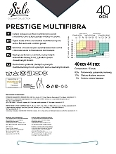 Колготки жіночі "Prestige Multifibra", 40 Den, graphite - Siela — фото N2
