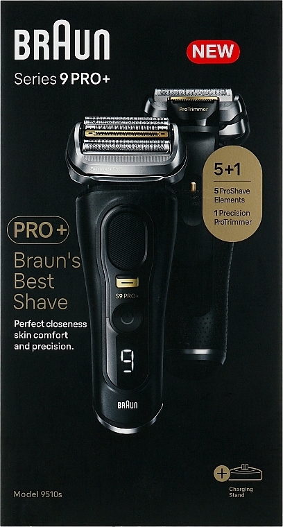 Электробритва, черная - Braun Series 9 Pro+ 9510s Black — фото N2