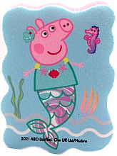 Парфумерія, косметика Мочалка банна дитяча "Свинка Пеппа", русалка, рожева - Suavipiel Peppa Pig Bath Sponge
