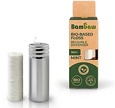 Парфумерія, косметика Зубна нитка "М'ята" - Bambaw Mint Dental Floss & Refillable Dispenser