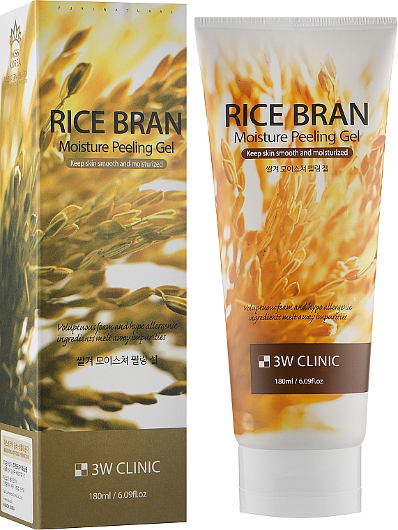 Пилинг-скатка с бурым рисом - 3w Clinic Moisture Peeling Gel-Rice Bran — фото N2