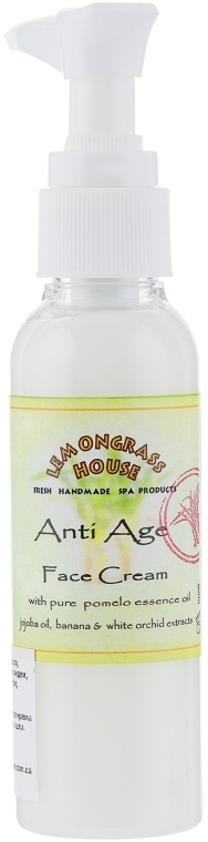 Крем для обличчя "Для вікової шкіри", з дозатором - Lemongrass House Anti-age Face Cream — фото N1