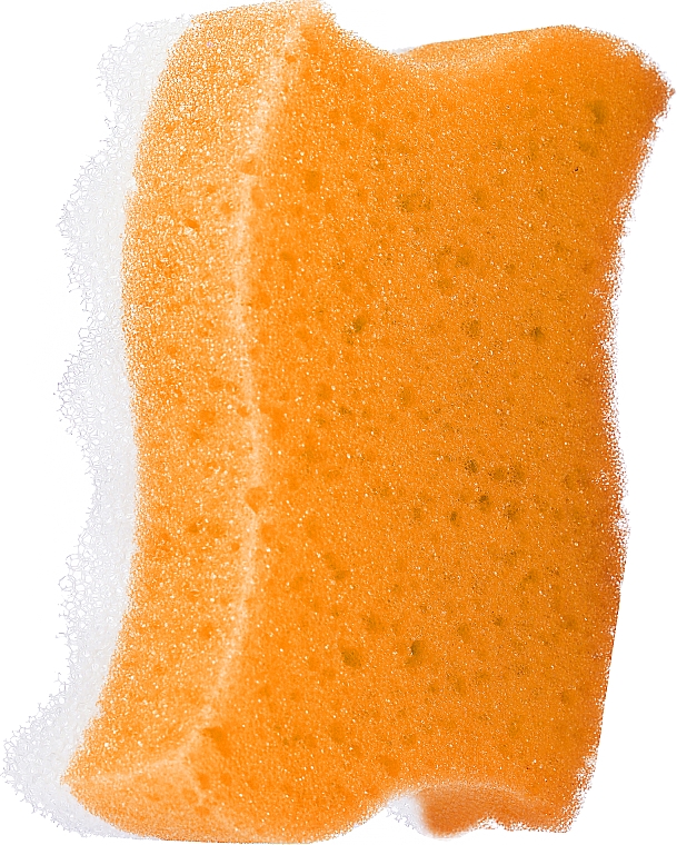 Губка для тела массажная "Волна", оранжевая - Grosik Camellia Bath Sponge — фото N1