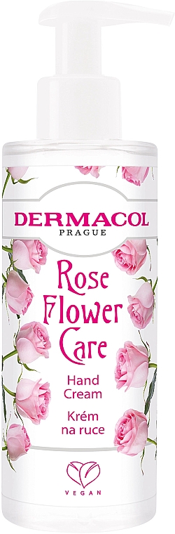 Крем для рук, з дозатором - Dermacol Rose Flower Care Hand Cream — фото N1