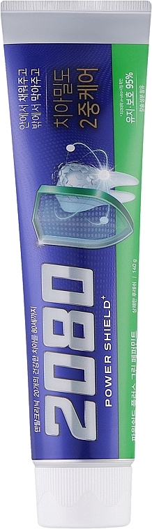 Зубная паста с экстрактом перечной мяты - Dental Clinic 2080 Power Shield Gren Peppermint — фото N1