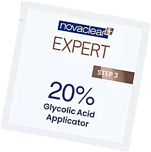 Салфетка-пилинг, 1 шт. - Novaclear Expert Step 3 20% Glycolic Acid Applicator — фото N1