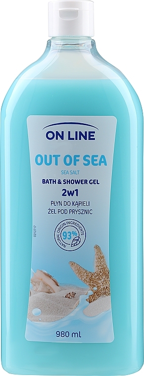 Гель для душу 2 в 1 "Морська сіль і термальна вода" - On Line Out Of Sea Bath & Shower Gel — фото N1