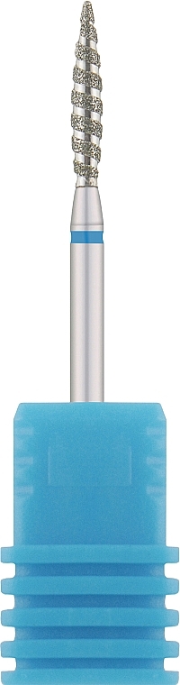 Фреза алмазная "Пламя" 243 023LXB, диаметр 2,3 мм, синяя, торнадо - Nail Drill — фото N1