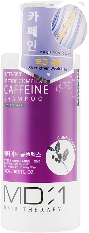 Шампунь для волосся з кофеїном - Med B MD:1 Intensive Peptide Complex Caffeine Shampoo — фото N2