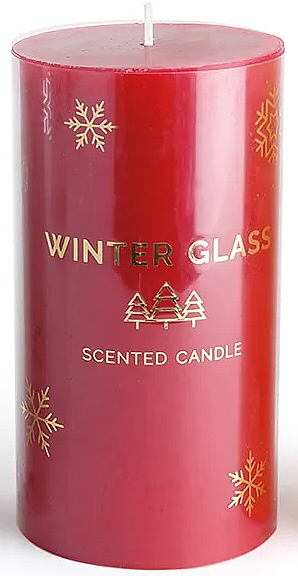 Ароматическая свеча, красная, 7х19см - Artman Winter Glass — фото N1